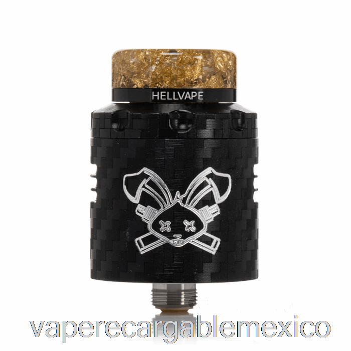 Vape Recargable Hellvape Dead Rabbit V3 24mm Rda Fibra De Carbono Negro